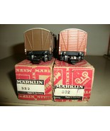 MARKLIN HO 332 X 2 BOX CARS.  332.1 SIENA  1948-49  OBX.  332.3 UMBRA 19... - $18,484.66 MXN