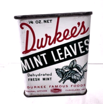 Durkee&#39;s Famous Foods Mint Leaves Spice Tin Cleveland Ohio 1/4 oz - $19.31