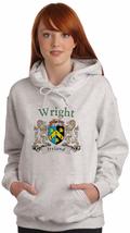 Wright Irish Coat of Arms Ash Hooded Sweat shirt - $35.28+