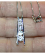 2 CT Coupe Ronde Véritable Moissanite Voyage Pendentif 14K Plaqué or Bla... - $87.60