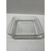 Princess House Crystal Fantasia Poinsettia Casserole Baking Dish 8&quot;x 8&quot; ... - $27.45