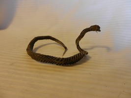 Vintage Hand Made Cobra Snake Figurine Made From Palm Fronds - $50.00