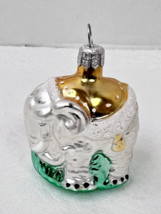 Fun Poland Elephant w Tusks and Gold Saddle 2 Inches Christmas Ornament - $18.32