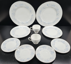 (2) Wedgwood Belle Fleur 5 Pc Place Settings Vintage Floral Dining Engla... - £77.14 GBP