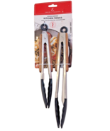 Emeril Lagasse Acacia Wood Tongs Non-Stick Silicone Tips Stainless Steel... - $15.77