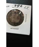 1796 CAROLUS IIII LIMA I.J.. TWO REALES HOLED BUT VERY COLLECTIBLE CONDI... - $35.00