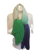43&quot; x 82&quot; Green Blue Ombre Scarf Wrap St. Pats JC Walsh? Charm Irish Huge - £17.61 GBP