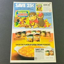 VTG Retro 1984 Donkey Kong Jr. Fruit Flavor Cereal &amp; French&#39;s Potatoes A... - $18.95