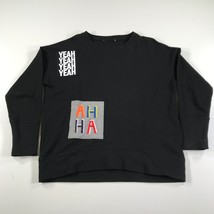 Lisa Todd Sweatshirt Womens Extra Large Black AH HA YEAH Long Sleeve - £47.33 GBP