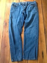 Levis 514 Slim Straight Fit Jeans Dark Wash Blue Mens 36x32 36 - $36.99