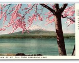 Vista Di MT Fuji Da Kawaguchi Lago Giappone Cromo Cartolina G18 - $5.08