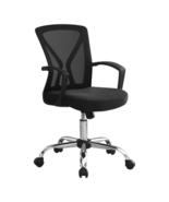 Ergonomic Black Mesh Office Chair with Chrome Base on Casters - $174.78