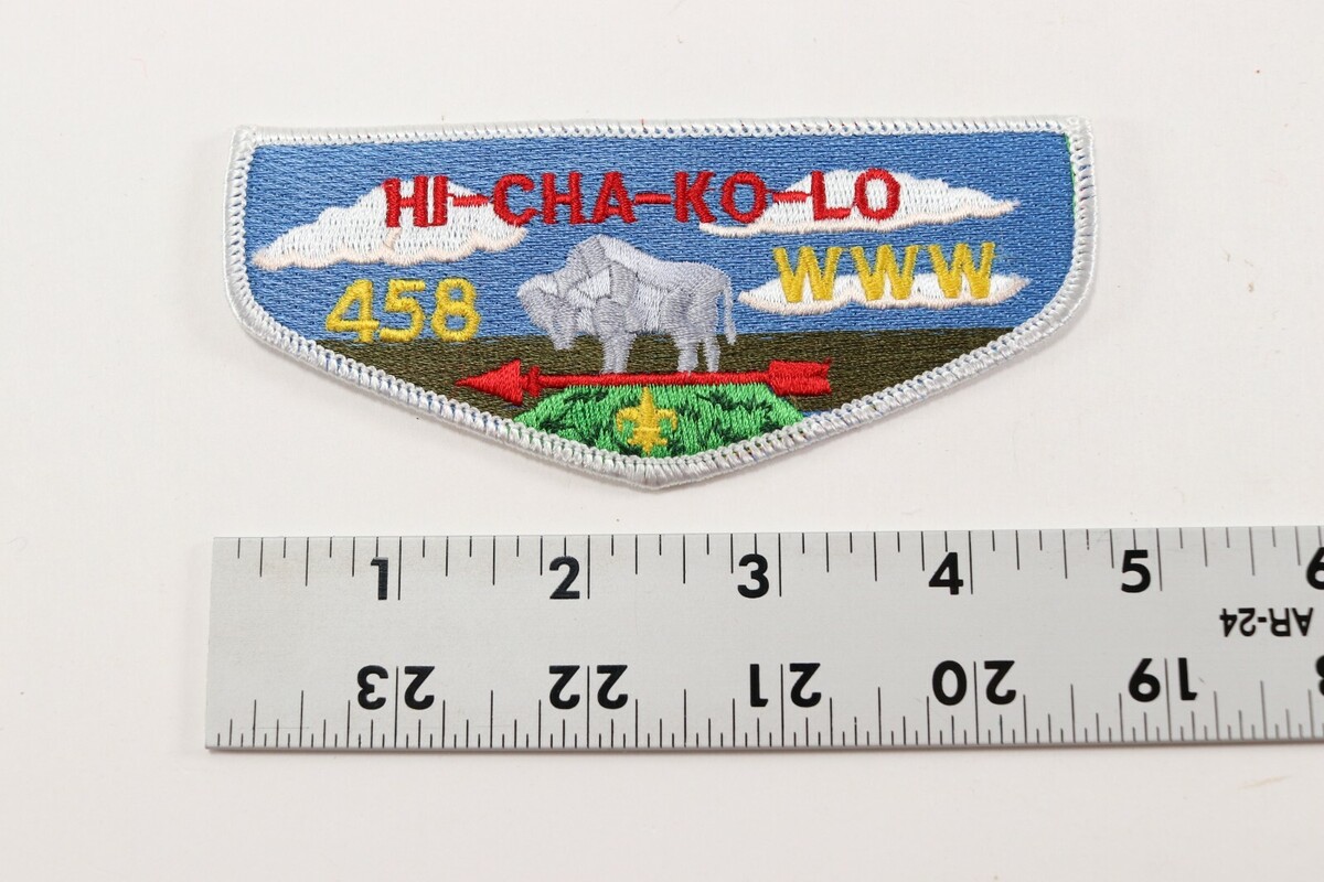 Vtg Hi-Cha-Ko-Lo Lodge 458 OA Order Arrow WWW Boy Scouts of America Flap Patch Item image 3