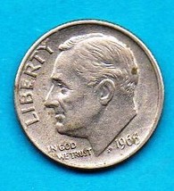 1966 Roosevelt Dime -Circulated minimum wear - $7.00