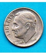 1966 Roosevelt Dime -Circulated minimum wear - £5.59 GBP
