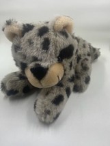 10" Vintage 1989 Fiesta Snow Leopard Brown Tan Stuffed Animal Plush Toy Cute - $14.80