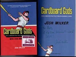 Josh Wilker Signed Hardcover Book Cardboard Gods - £15.56 GBP