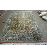 4&#39; X 6&#39; vintage Handmade India Amritsar Floral Oriental Wool Rug Organic... - $452.25