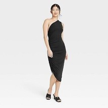 Women&#39;S One Shoulder Knit Dress - Black L - £14.93 GBP