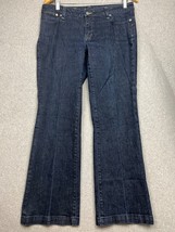 Y2K 90S Banana Republic Urban Wide Leg Denim Jeans Womens Petites Size 8 Stretch - $31.88