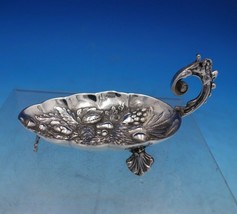 Egyptian Silver Nut Dish Cast Repousse Fruit Flowers Handle Shell Feet (#6747) - £77.66 GBP