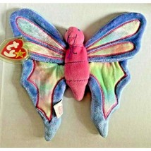 1999 ty beanie baby "flutter" retired tie-dye butterfly bb3 - $9.99