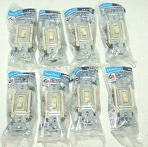 LOT OF 8 Leviton r61 2653-21 CO/ALR 3-Way Quiet Switch IVORY - $59.39
