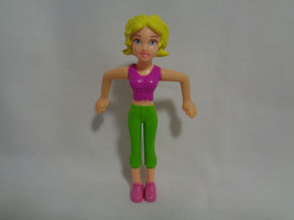 McDonald&#39;s 2006 Mattel Polly Pocket Figure Blonde Green Pants Pink Top  - £1.19 GBP