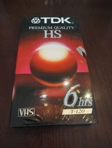 ( 1 ) TDK Premium Quality HS 6-Hours Blank VHS Tape T-120 Video Cassette NEW - £8.42 GBP