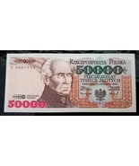 Banknote 50,000 PLN 1993 – UNC - $3,004.48 MXN