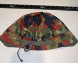 Vintage Swiss Army Military Sniper Alpenflage Alpen Helmet Cover w/ clip... - $40.49