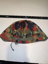 Vintage Swiss Army Military Sniper Alpenflage Alpen Helmet Cover w/ clip... - $40.49