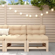 Garden Middle Sofas 2 pcs Solid Wood Pine - £72.24 GBP
