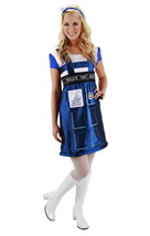 Doctor Who Tardis Police Call Box Dress and Topper Costume Size S/M, NEW... - $21.77