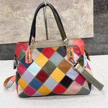 Handbag Bag Women&#39;s Spring Rhombic Stitching Square Bag All-Match Shoulder Bag C - £65.27 GBP