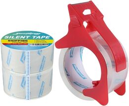 Silent Clear Packing Tape Refillable Dispenser 1.88Inch x 55Yard (3 Roll... - $17.82