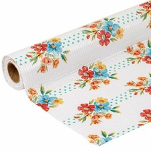 Pioneer Woman ~ Non-Adhesive ~ 20&quot; x 6&#39; ~ Shelf Liner ~ Petal Party Pattern - £17.54 GBP