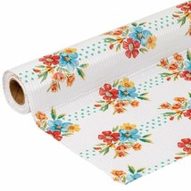 Pioneer Woman ~ Non-Adhesive ~ 20&quot; x 6&#39; ~ Shelf Liner ~ Petal Party Pattern - £17.98 GBP