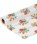 Pioneer Woman ~ Non-Adhesive ~ 20&quot; x 6&#39; ~ Shelf Liner ~ Petal Party Pattern - £17.65 GBP