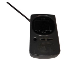 CASIO LCD Pocket Handheld Television  TV-480 - No Back - Still Works NO ... - $9.42
