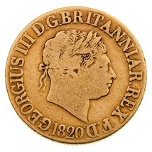 1820 Großbritannien 1 Souverän Gold Münze König George III Km #674 - $980.14