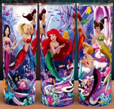 Ariel and Sisters Little Mermaid Cup Mug  Tumbler 20oz with lid and straw - £15.68 GBP