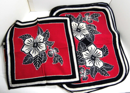 Lot of 12 Place Mats Napkins Indonesia Block Print Floral Java Dining Table Art - £11.37 GBP