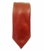 BROWN Stylish Men&#39;s Genuine Lambskin Leather Tie Handmade Formal High Qu... - $36.56