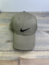 *Nike Golf  Cap Hat Beige hook loop Dri Fit Khaki brown adult adjustable - $24.74