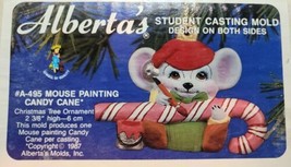 VTG 1987 Alberta&#39;s Student Ceramic Casting Mold A-495 Mouse Painting Can... - $29.69