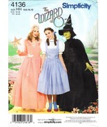 Simplicity Costumes Pattern 4136 Wizard of Oz Misses Sizes 6 - 12 Uncut - $8.00