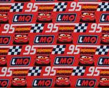 Cotton Lightning McQueen Disney Cars Kids Fabric Print by the Yard D602.38 - $9.95