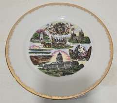 Vintage Utah Ut Souvenir 10 3/8&quot; Porcelain Decorative Plate - $18.81