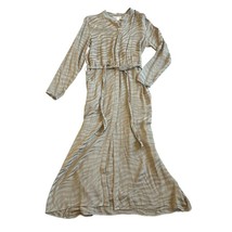 Cloth &amp; Stone Anthropologie Beige Button-Down Shirt Dress Maxi Long Slee... - $58.05